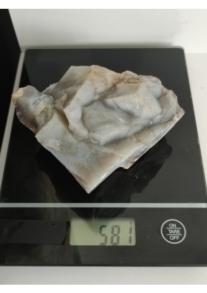 Hakiki Dekoratif 1 Kalite Koleksiyonluk Ham Mavi Kalsedon Doğal Taş P48