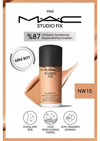 Studio Fix Fluid Spf 15 Mini Mat FONDÖTEN-NW15 15 ml