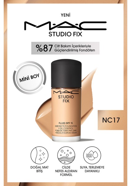 Studio Fix Fluid Spf 15 Mini Mat FONDÖTEN-NC17 15 ml