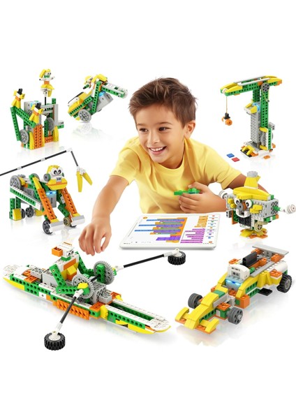 Apitor 20'si 1 Arada Robot Oyuncaklar, App Kontrollü - Programlanabilir Yapım Seti