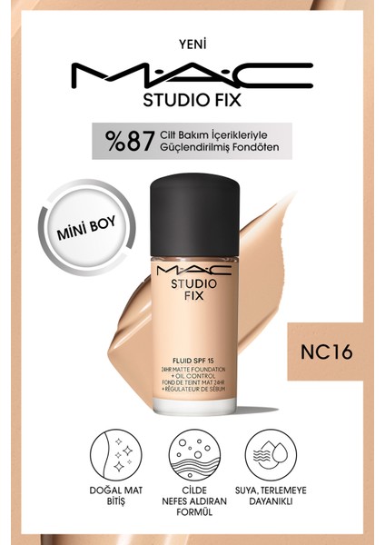 Studio Fix Fluid Spf 15 Mini Mat FONDÖTEN-NC16 15 ml