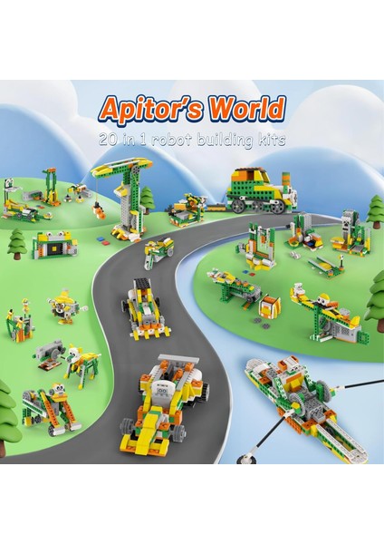 Apitor 20'si 1 Arada Robot Oyuncaklar, App Kontrollü - Programlanabilir Yapım Seti fırsatları