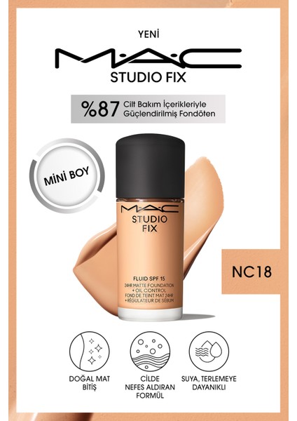 Studıo Fıx Fluıd Spf 15 Mını Mat Fondöten-nc18 15 ml