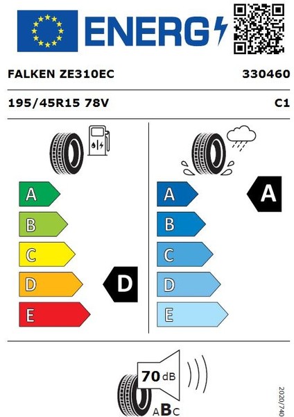 195/45 R15 78V Zıex Ze310 Ecorun Oto Yaz Lastiği (Üretim Yılı: 2024)