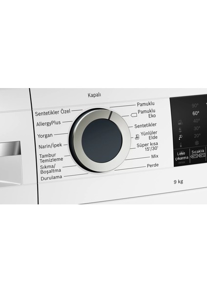 WGA142X0TR A+++ Enerji Sınıfı 9 kg 1200 Devir Çamaşır Makinesi