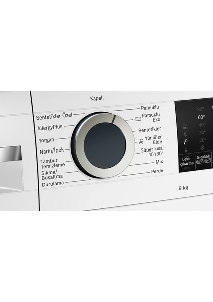 WGA142X0TR A+++ Enerji Sınıfı 9 kg 1200 Devir Çamaşır Makinesi