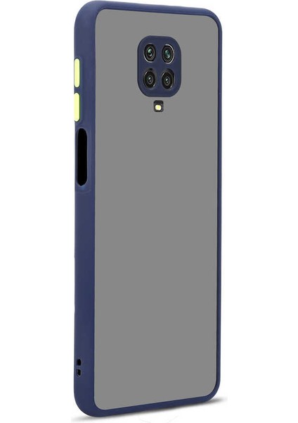 Xiaomi Redmi Note 9s Kılıf Hux Arkası Buğulu Sert Mika + Ekran Koruyucu