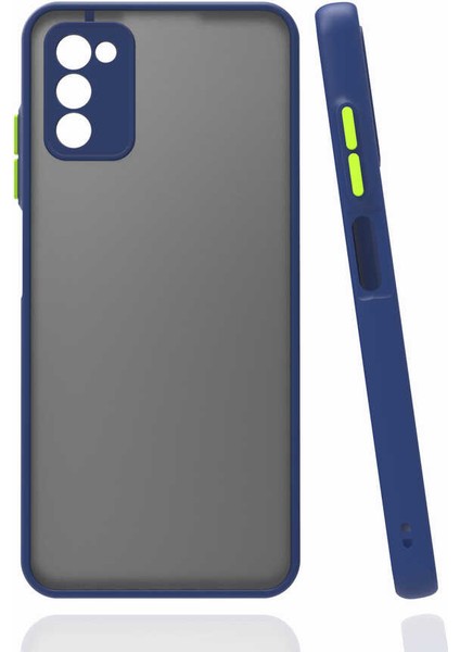 Samsung Galaxy A03S Kılıf Hux Arkası Buğulu Sert Mika + Ekran Koruyucu