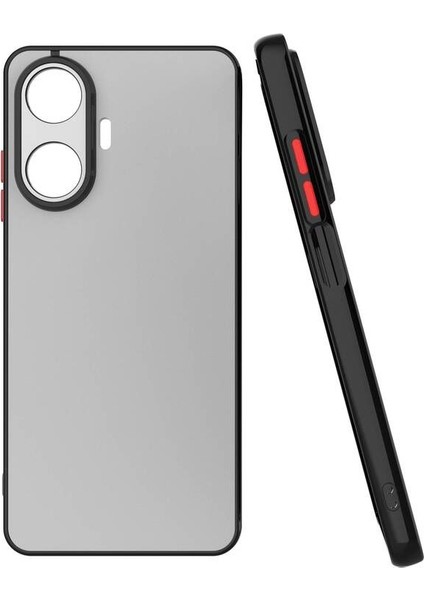 Realme C55 Kılıf Hux Arkası Buğulu Sert Mika + Ekran Koruyucu