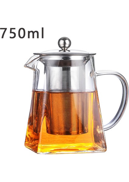 Infuser Isıtmalı Dayanıklı Kaplı Çiçek Çiçek Çiçek Çay Bitkisel Pot Kupa Açık Ket Isıtıcı Kare Filtre Cam Çay Pot Çay Çarpısı (Yurt Dışından)