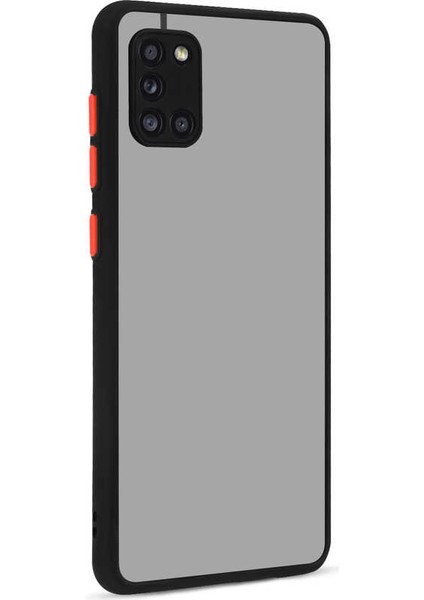 Samsung Galaxy A31 Kılıf Hux Arkası Buğulu Sert Mika + Ekran Koruyucu
