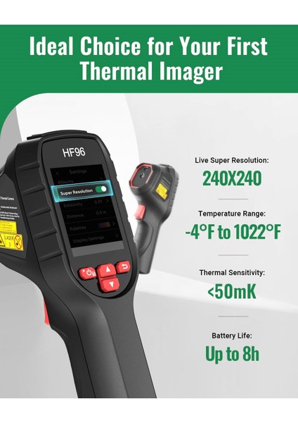 HF96 Termal Görüntüleme Kamerası, Süper Çözünürlük 240 x 240 indirimleri