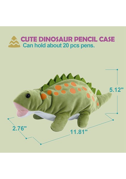 Erkek Için Kalem Kutusu, Yumuşak 3D Peluş Kalem Kılıfı Çanta Okul Malzemeleri Için Kırtasiye Kutusu Organizatör Kalem Kutusu, Yeşil Dinozor (Yurt Dışından) fiyatları
