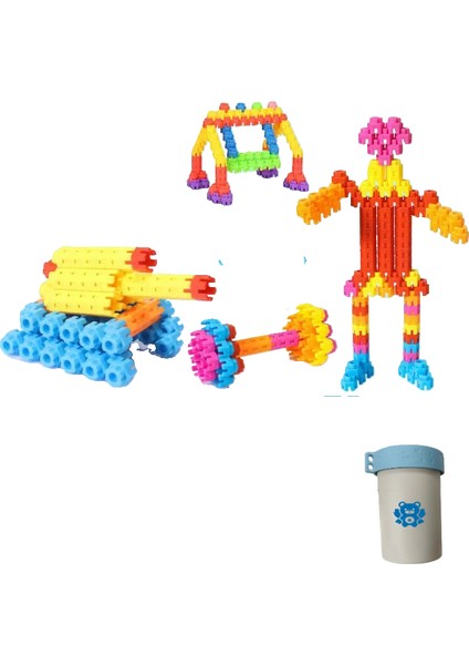Renkli Plastik Parçacık Yapı Taşı Oyuncaklarını Birleştiren Çocuk Altıgen Yapı Taşları (Yurt Dışından)