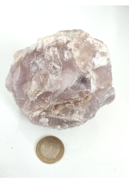 Hakiki Dekoratif 1 Kalite Koleksiyonluk Ham Pembe Kalsedon Doğal Taş P39