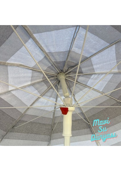 Plaj Şemsiyesi (Pamuk Kumaş) Deniz, Balkon, Bahçe (Bidonsuz) 2 Metre, 10 Telli