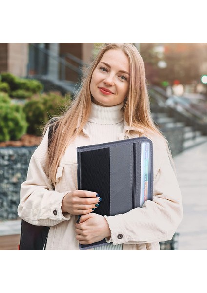 13 Cep Dosya Klasörü Depolama Rafı, Dosya Kutusu Saklama Çantası, Fermuarlı, A4 Kağıt, Banknot, Belge Makbuzu A Için Uygun (Yurt Dışından) fiyatları