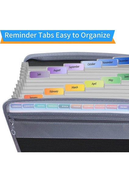 13 Cep Dosya Klasörü Depolama Rafı, Dosya Kutusu Saklama Çantası, Fermuarlı, A4 Kağıt, Banknot, Belge Makbuzu A Için Uygun (Yurt Dışından) indirimleri