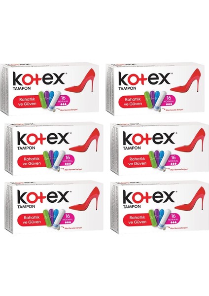 Tampon Normal 16'lı 6 Paket