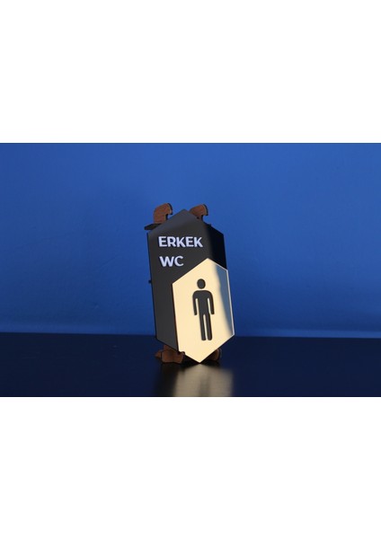 Wc Yönlendirme | Siyah & Gold | Erkek