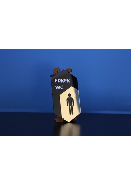 Wc Yönlendirme | Siyah & Gold | Erkek