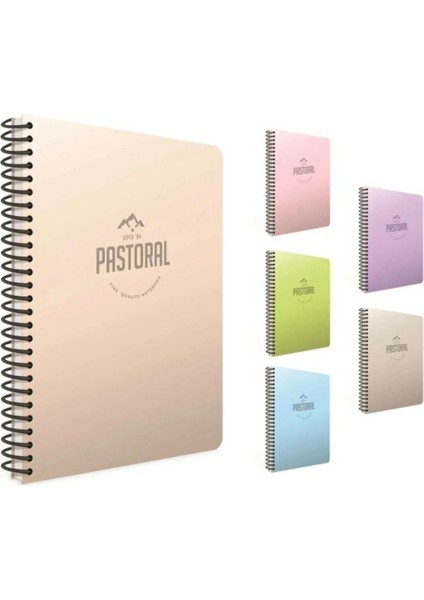 Pastoral Defter Çizgisiz Spiralli Plastik Kapak Defter A4 96 Yaprak 1 Adet