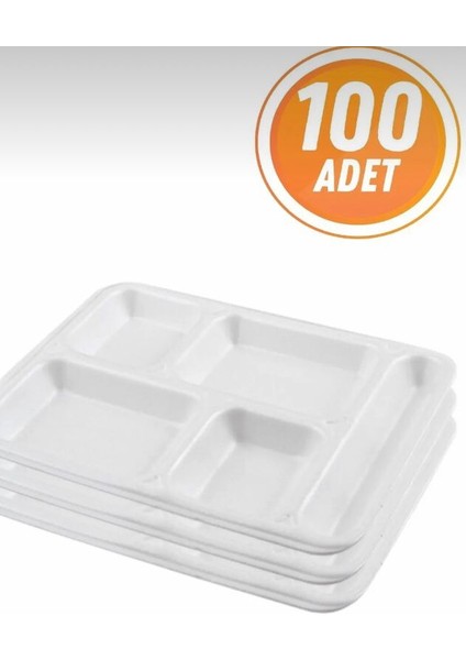 Tabldot 5 Gözlü Tabak 100 Lü Paket