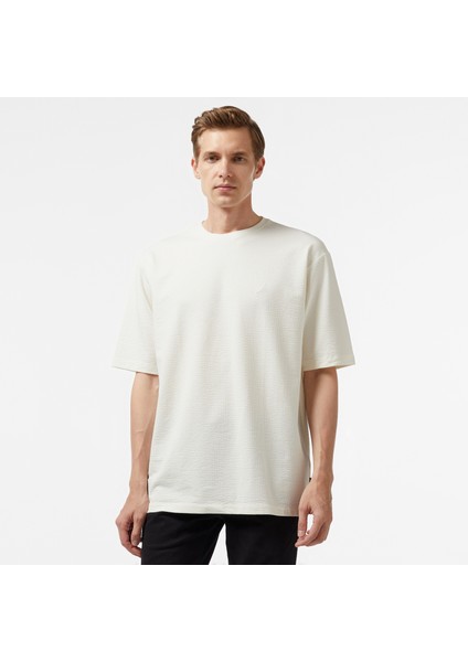 Nautıca Erkek Krem Oversize T-Shirt V45007T.1MA