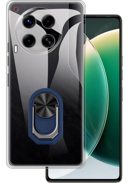 Tecno Camon 30 Kılıf Kamera Korumalı Kickstand Yüzüklü Tpu Süper Silikon