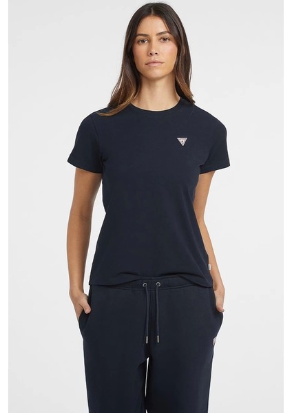 Kadın Classic Mini Üçgen Logolu T-Shirt