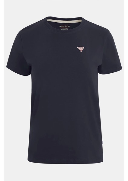 Kadın Classic Mini Üçgen Logolu T-Shirt indirimleri