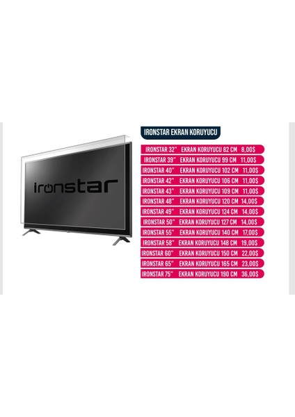 Ironstar 48'' Ekran Koruyucu 120 Cm;class