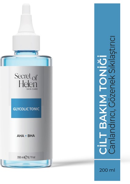 Glikolik Asit Tonik 200 ml |canlandırıcı & | Aha Bha Glycolic Acid