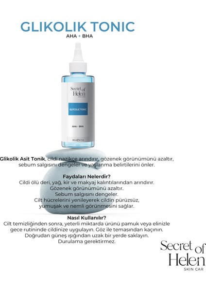 Glikolik Asit Tonik 200 ml |canlandırıcı & | Aha Bha Glycolic Acid