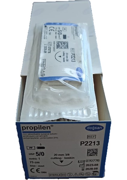 Propılen 5/0 20MM 3/8 75CM Keskın P2213