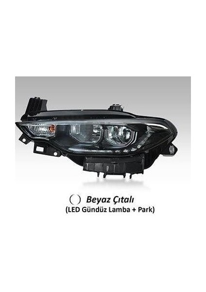 Far Sol Motorlu Fiat Egea 2016-2020 Beyaz Çıtalı led Drl+Park 52214459 101137 Ayfar