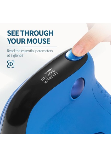 Seeker Kablosuz Ergonomik Dikey Mouse, OLED Ekran - M618SXD-MAVI