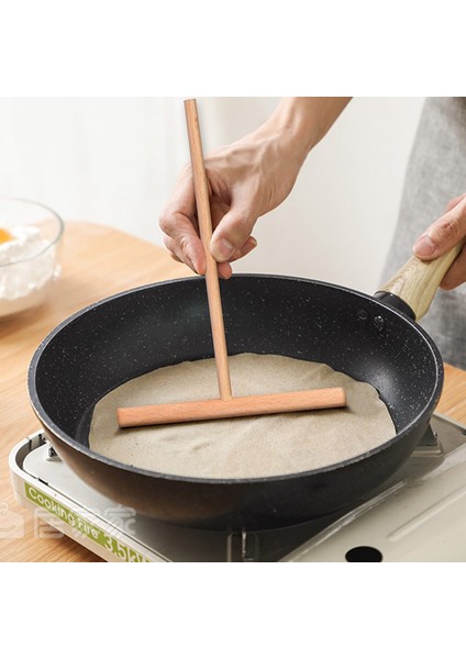 Adet Gözleme Pişirme Gereçleri Ahşap Krep Spatula ve Serpme Seti-Tortilla Tırmık Hamur Yayma Araçları Mutfak Eşyaları (Yurt Dışından)