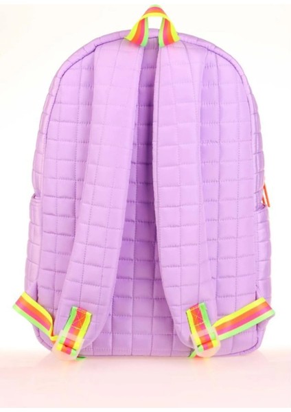 KAUKKO Quilted Okul Sırt Çantası Lila 1752 modelleri