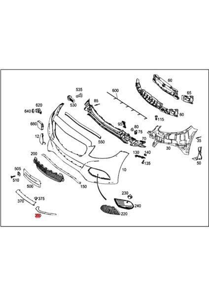 Sol ve Sağ Ön Tampon Altı Spoyler Krom Trim Mercedes C Sınıfı Için W205 C180 C200 A2058851374 A2058851474 (Yurt Dışından)