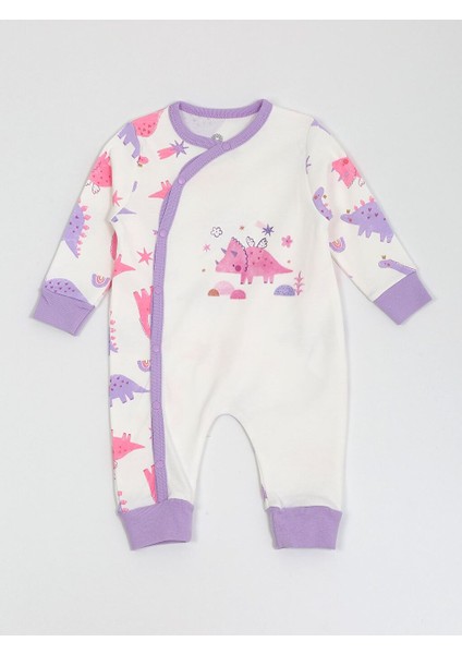 Yenidoğan Patiksiz Tulum Kız Bebek 0-9 Ay