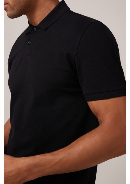 Erkek Kısa Kollu Polo Yaka T-Shirt Siyah fırsatları
