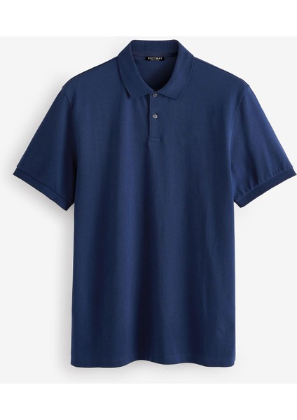 Erkek Kısa Kollu Polo Yaka T-Shirt Indigo