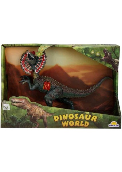 Dinosaur World Sesli Dinozorlar 23 cm 34545 Kırmızı Yele