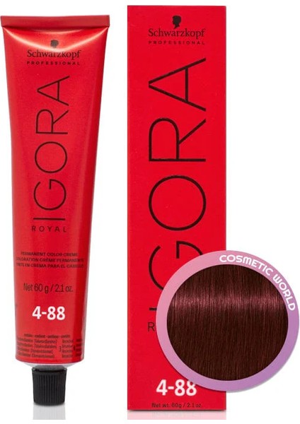 Royal Saç Boyası 4-88 Kahve - Yoğun Kızıl 60 ml