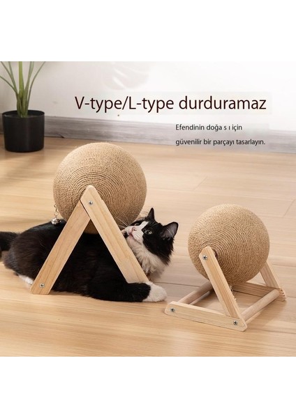 Aşınmaya Dayanıklı Kedi Tırmalama Sütunu Sisal Dikey Kedi Oyuncağı Katı (Yurt Dışından)