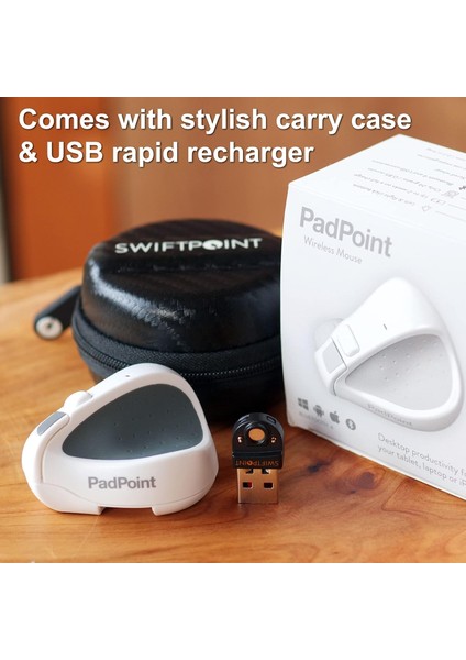 Padpoint Kablosuz Mouse, Mini Ergo Kalem Tutacağı, Apple Için Üretilmiştir