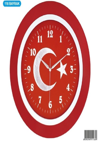 Bayrak Baskılı Duvar Saat 116