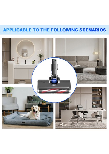 Elektrikli Turbo Rulo Fırça Dyson V6 DC58 DC59 DC61 DC62 Halılar Sert Zeminler Için LED Işık ile Hızlı Bırakma Fırçası (Yurt Dışından)