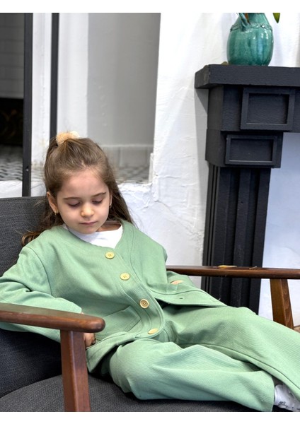 Çocuk Oversize Gabardin Pantalonlu 2 Li Alt Üst Takım indirimleri